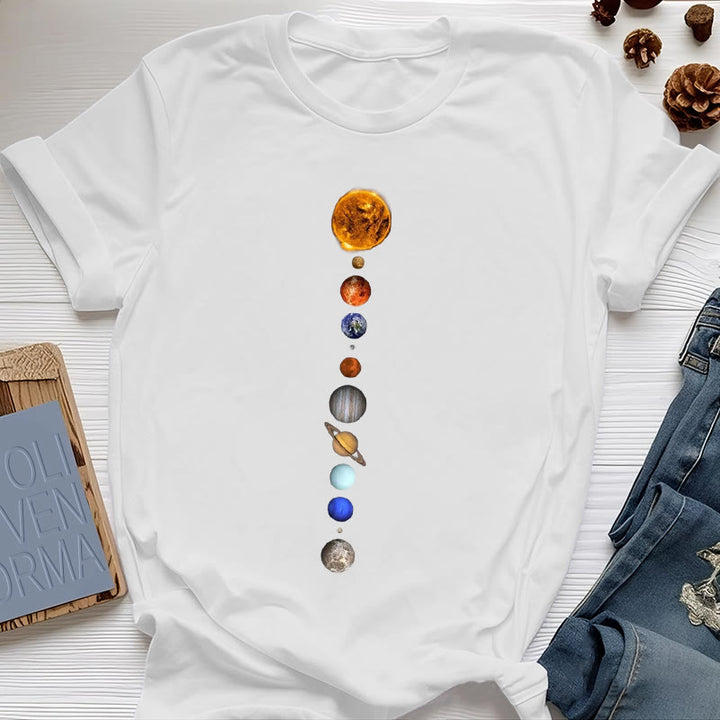 Maglietta con stampa Olivenorma Solar System Galaxy Array