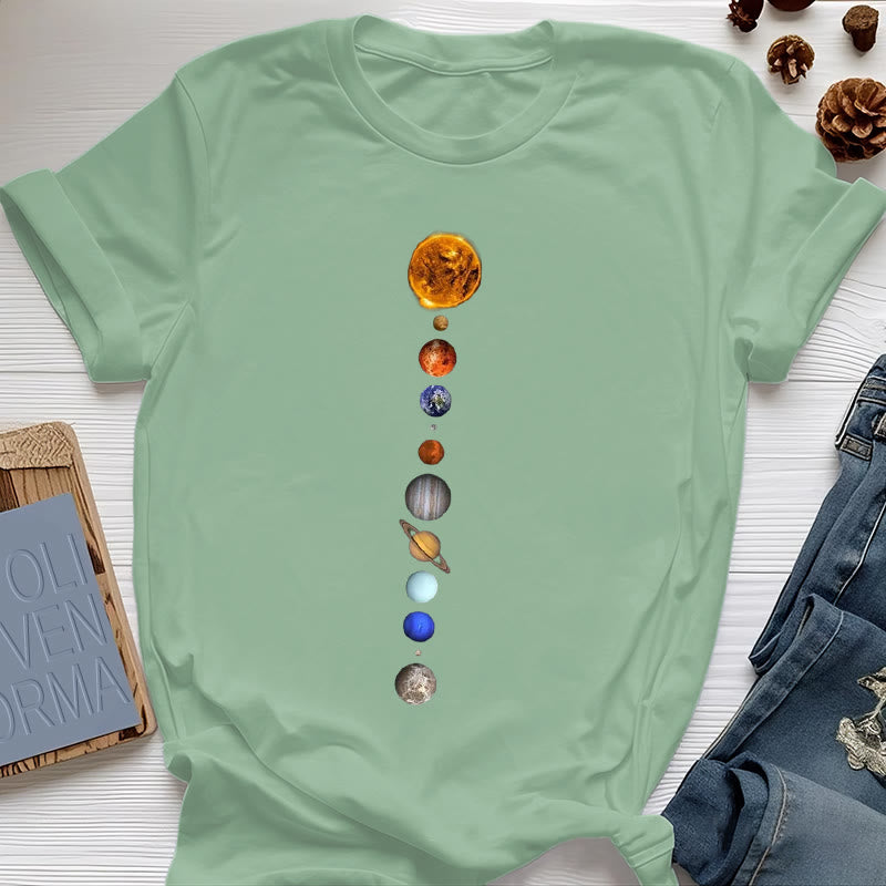 Maglietta con stampa Olivenorma Solar System Galaxy Array