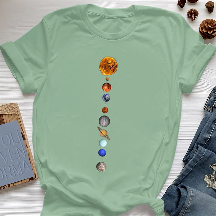 Maglietta con stampa Olivenorma Solar System Galaxy Array