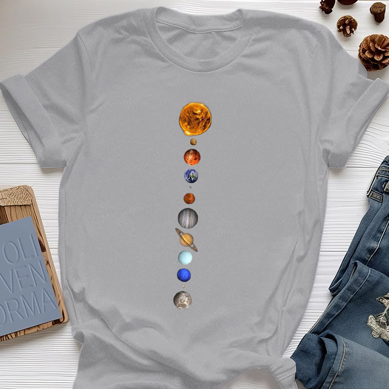 Maglietta con stampa Olivenorma Solar System Galaxy Array