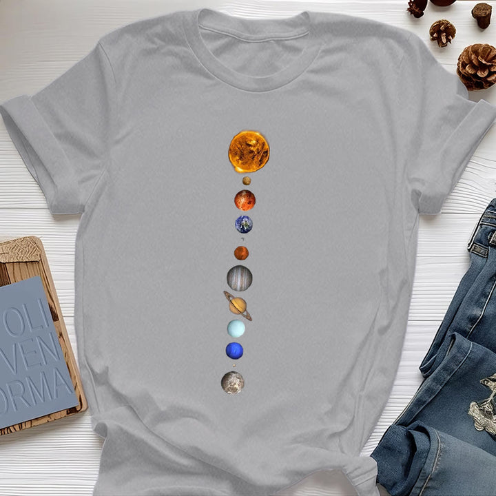 Maglietta con stampa Olivenorma Solar System Galaxy Array
