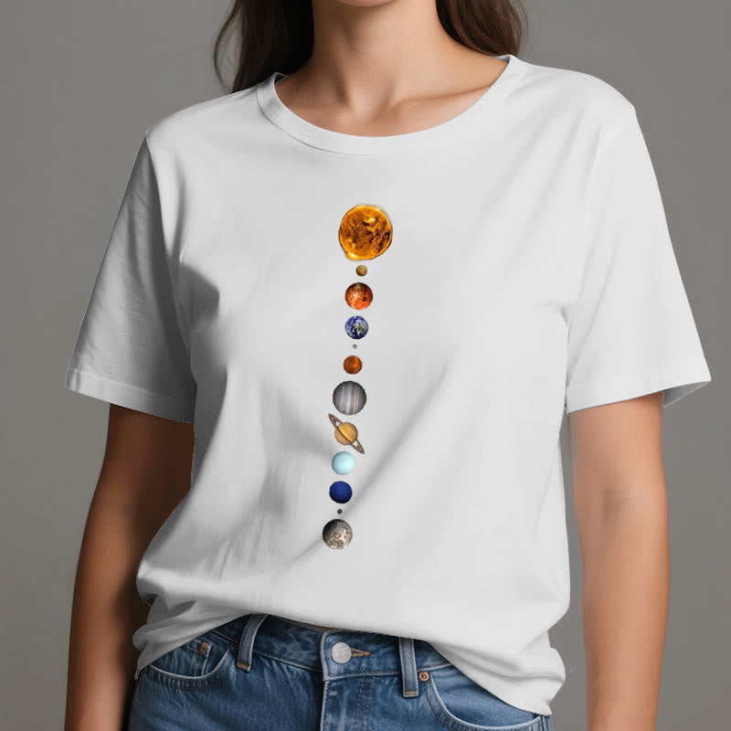 Maglietta con stampa Olivenorma Solar System Galaxy Array