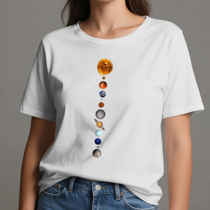 Maglietta con stampa Olivenorma Solar System Galaxy Array