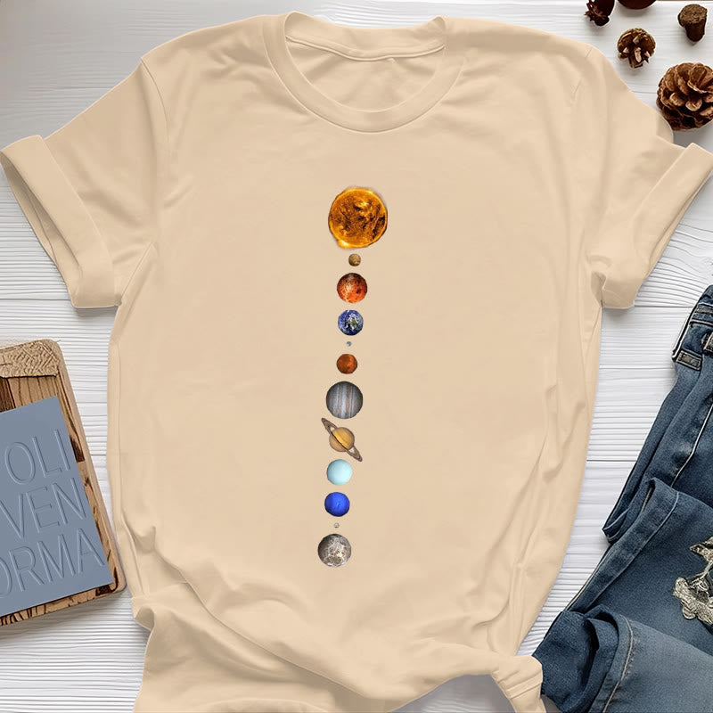 Maglietta con stampa Olivenorma Solar System Galaxy Array - Giallo - 2XL - image 9