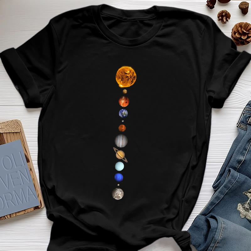 Maglietta con stampa Olivenorma Solar System Galaxy Array - Nero - 2XL - image 0