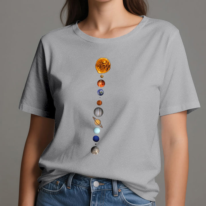Maglietta con stampa Olivenorma Solar System Galaxy Array