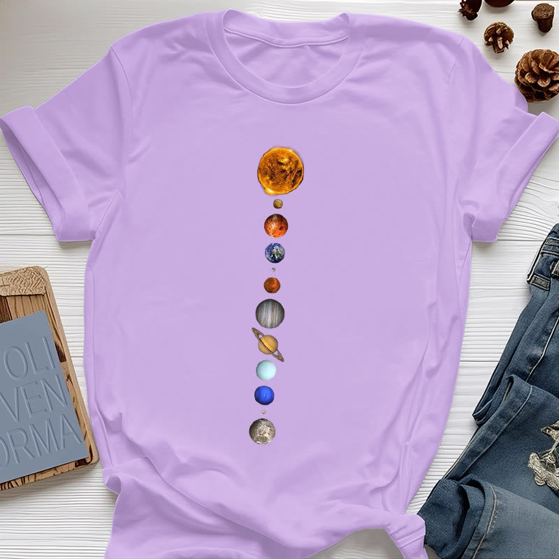 Maglietta con stampa Olivenorma Solar System Galaxy Array