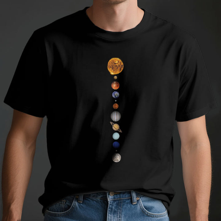 Maglietta con stampa Olivenorma Solar System Galaxy Array