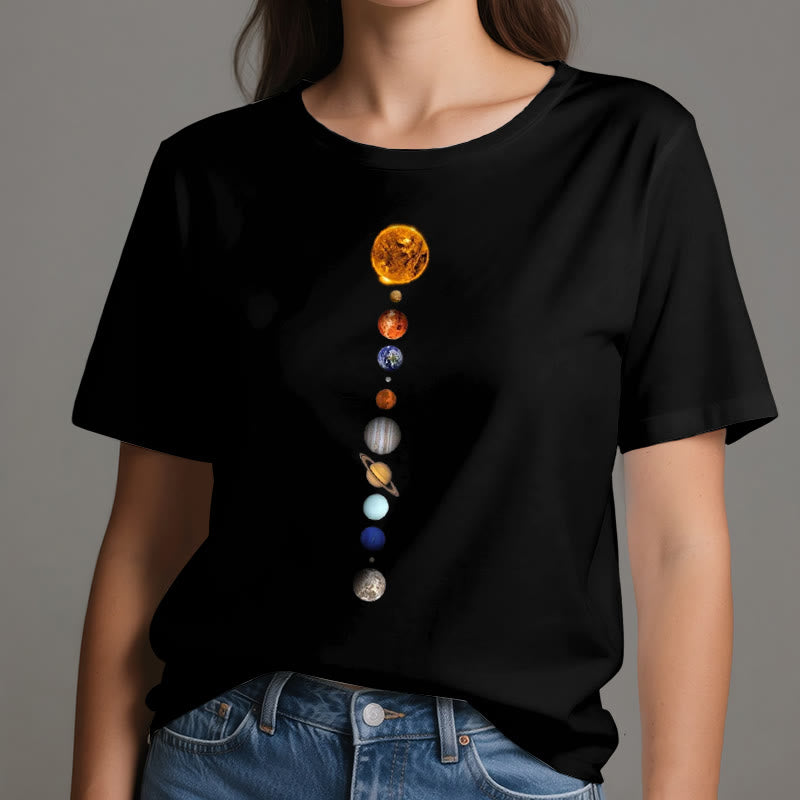 Maglietta con stampa Olivenorma Solar System Galaxy Array