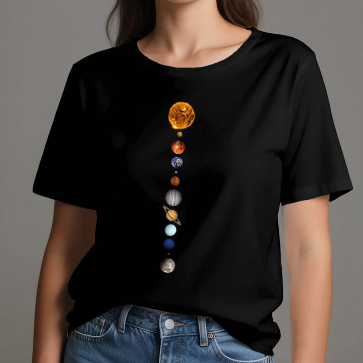 Maglietta con stampa Olivenorma Solar System Galaxy Array