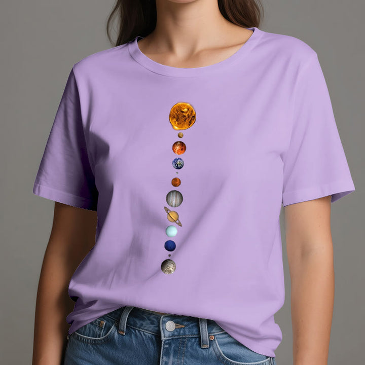 Maglietta con stampa Olivenorma Solar System Galaxy Array