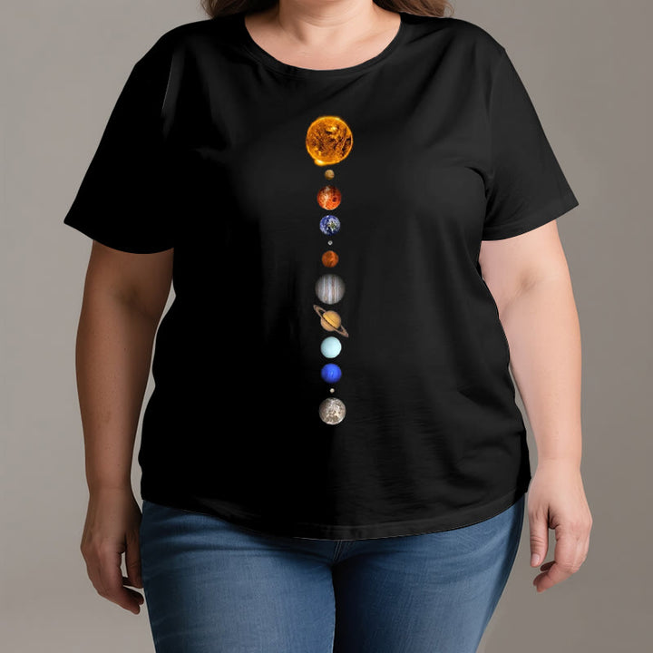 Maglietta con stampa Olivenorma Solar System Galaxy Array