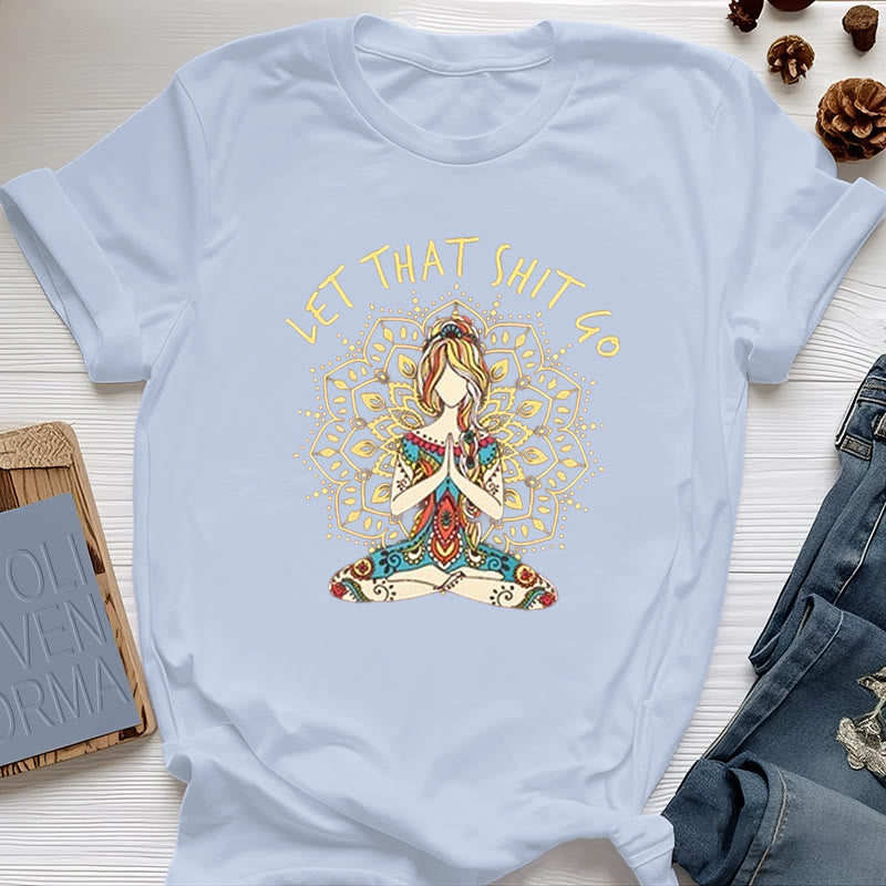 Olivenorma "Let That Shit Go" con meditazione yoga seduta - Blu - 2XL - image 11
