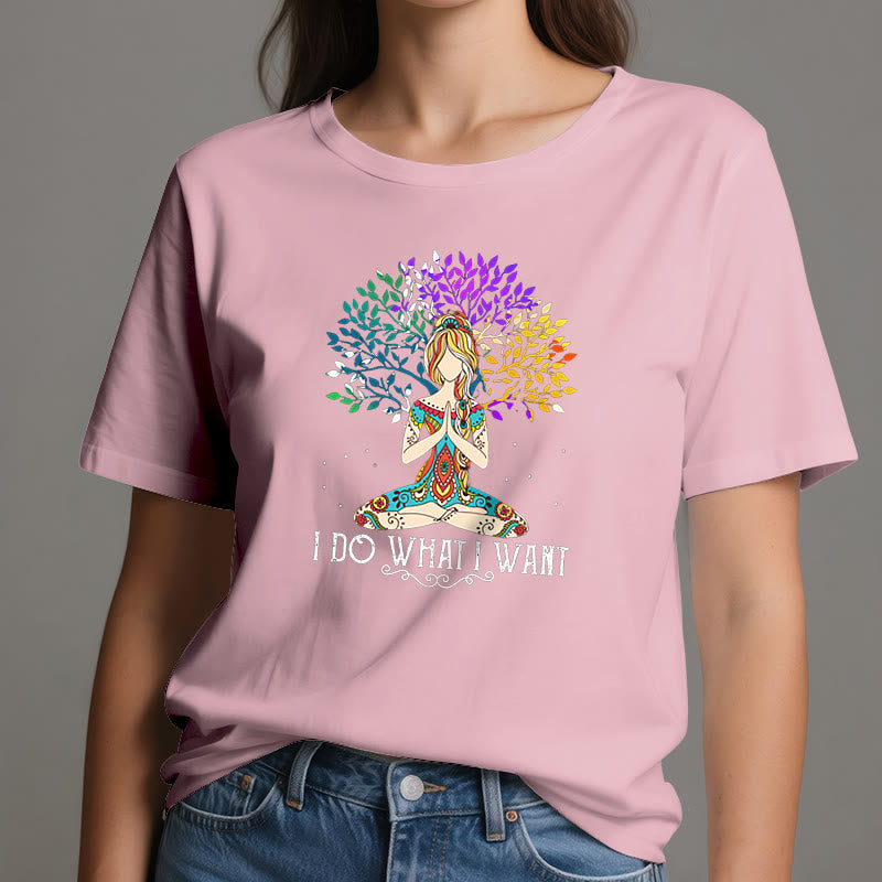 Maglietta yoga e meditazione Olivenorma "Faccio quello che voglio"