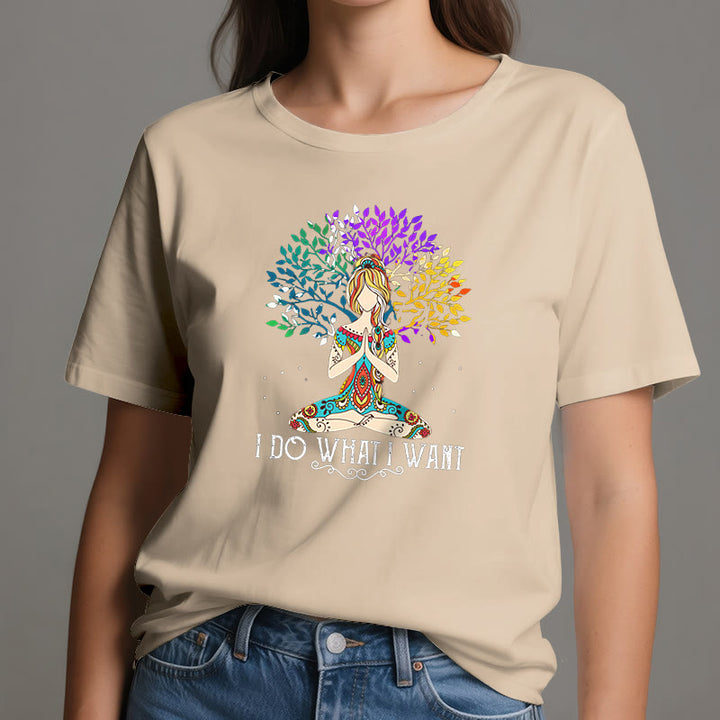 Maglietta yoga e meditazione Olivenorma "Faccio quello che voglio"