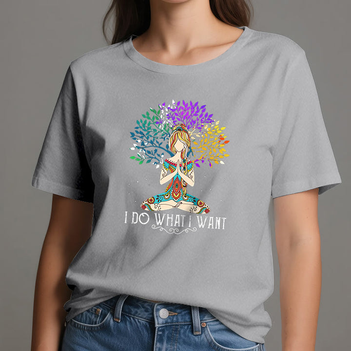 Maglietta yoga e meditazione Olivenorma "Faccio quello che voglio"