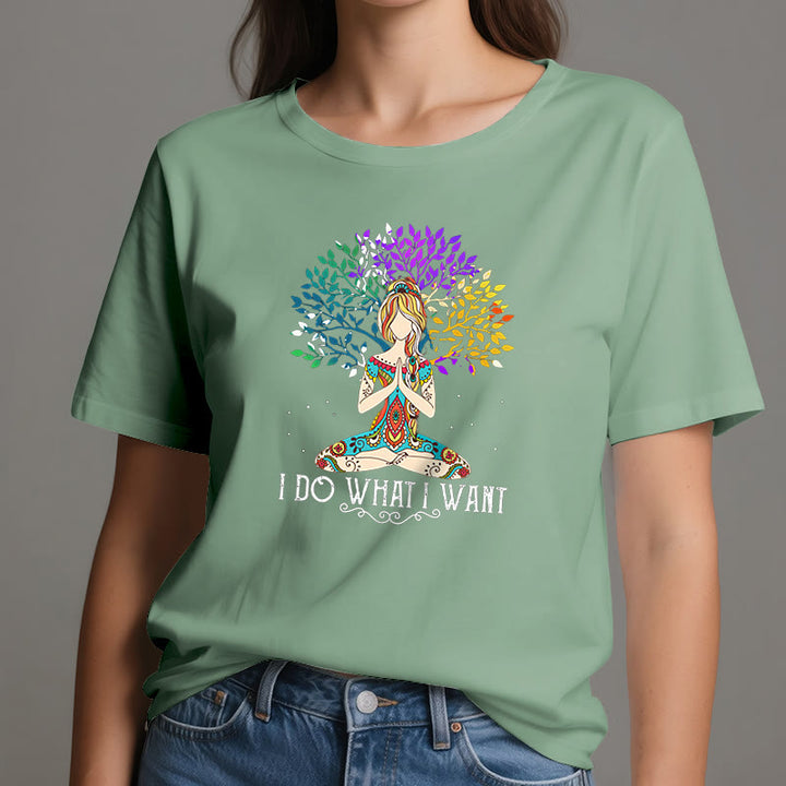 Maglietta yoga e meditazione Olivenorma "Faccio quello che voglio" - image 19