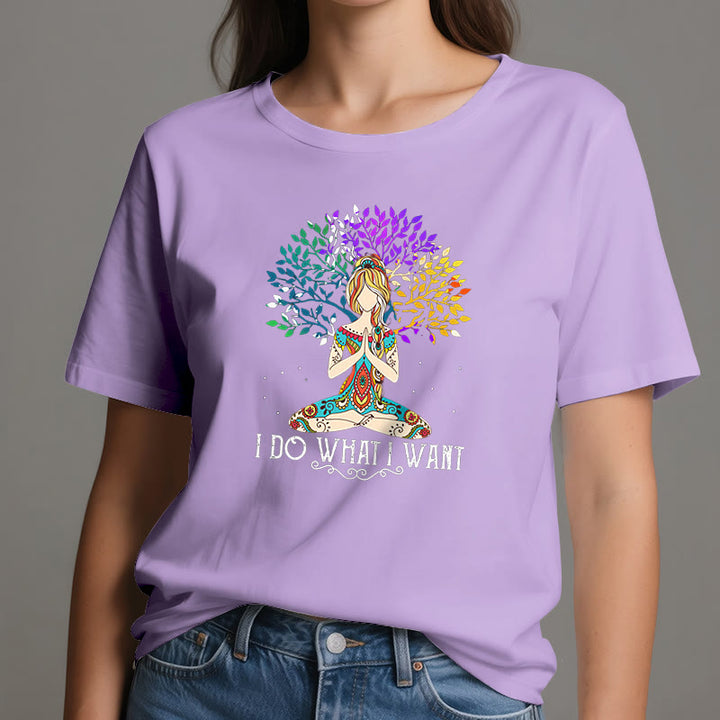 Maglietta yoga e meditazione Olivenorma "Faccio quello che voglio"