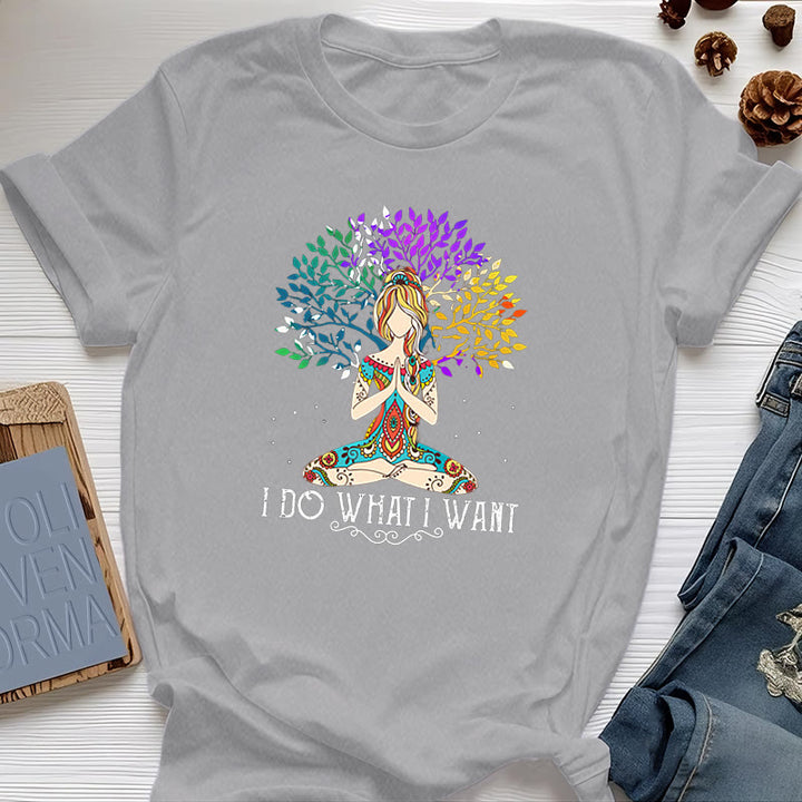 Maglietta yoga e meditazione Olivenorma "Faccio quello che voglio" - Grigio - 2XL - image 8