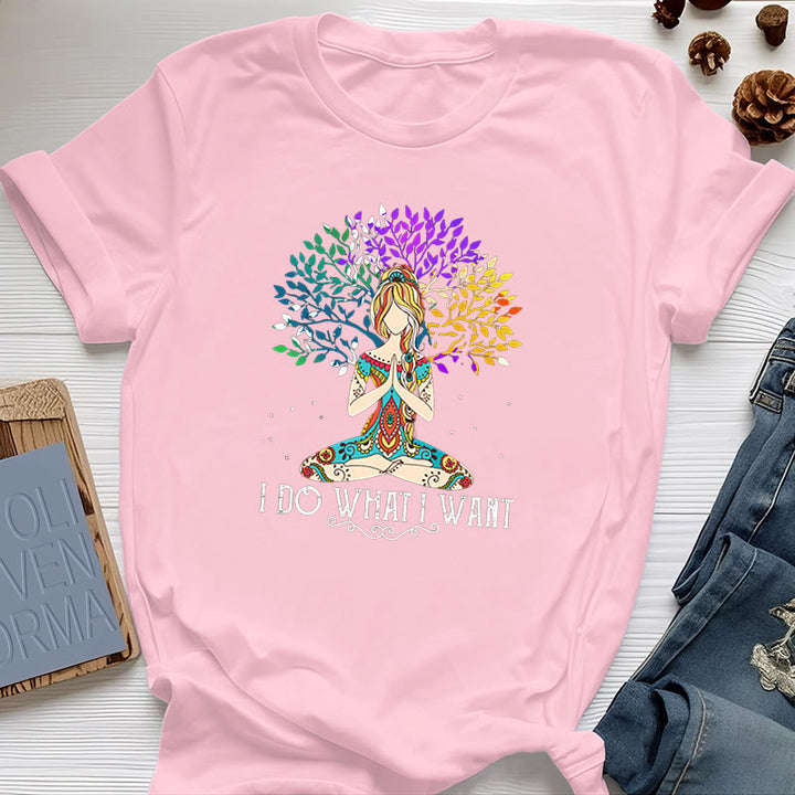 Maglietta yoga e meditazione Olivenorma "Faccio quello che voglio" - Rosa - 2XL - image 14