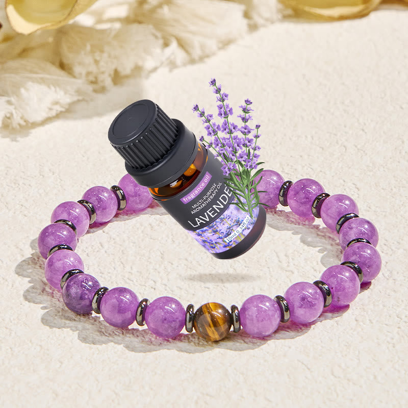 Braccialetto Olivenorma "Soul Guardian" con oli essenziali di ametista e coraggio - Bracciale + Olio Essenziale di Lavanda - image 1