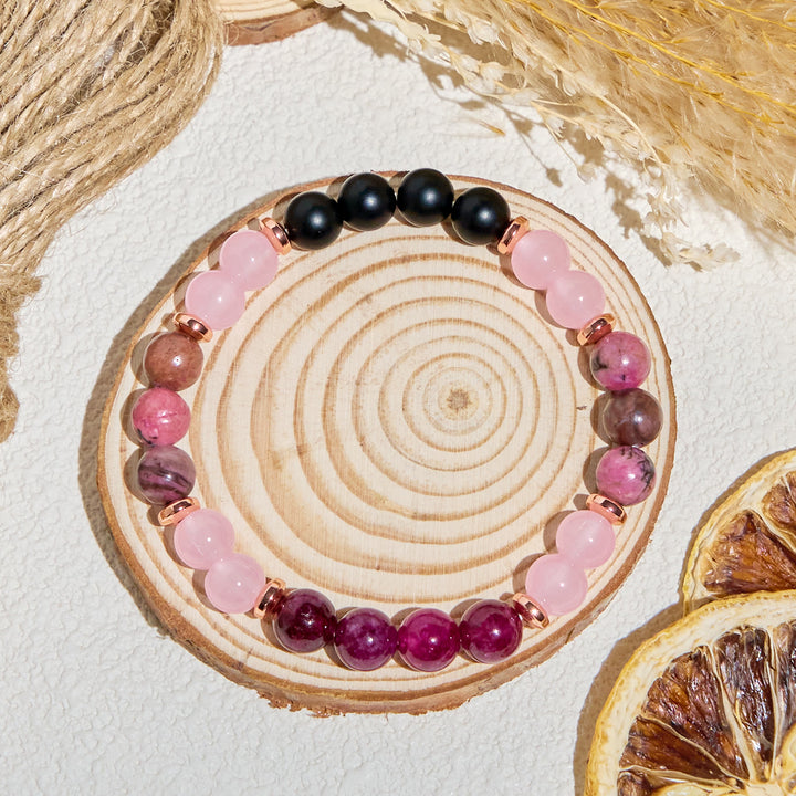 Braccialetto Olivenorma "Woodland Bloom" con oli essenziali di quarzo rosa e tranquillità - image 7