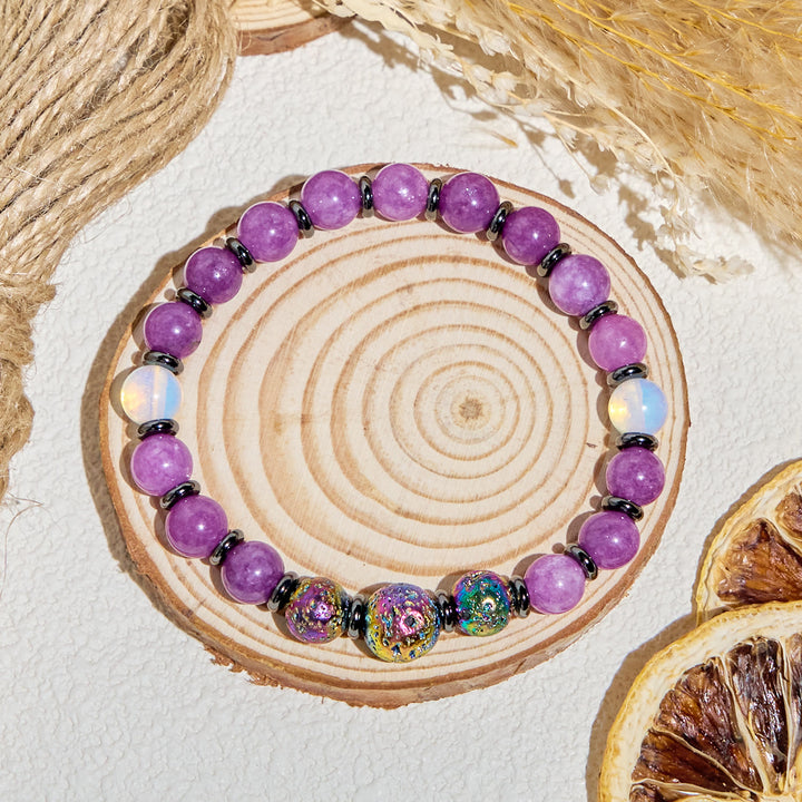 Braccialetto di purificazione energetica con oli essenziali Olivenorma "Purple Nova" in ametista - image 7