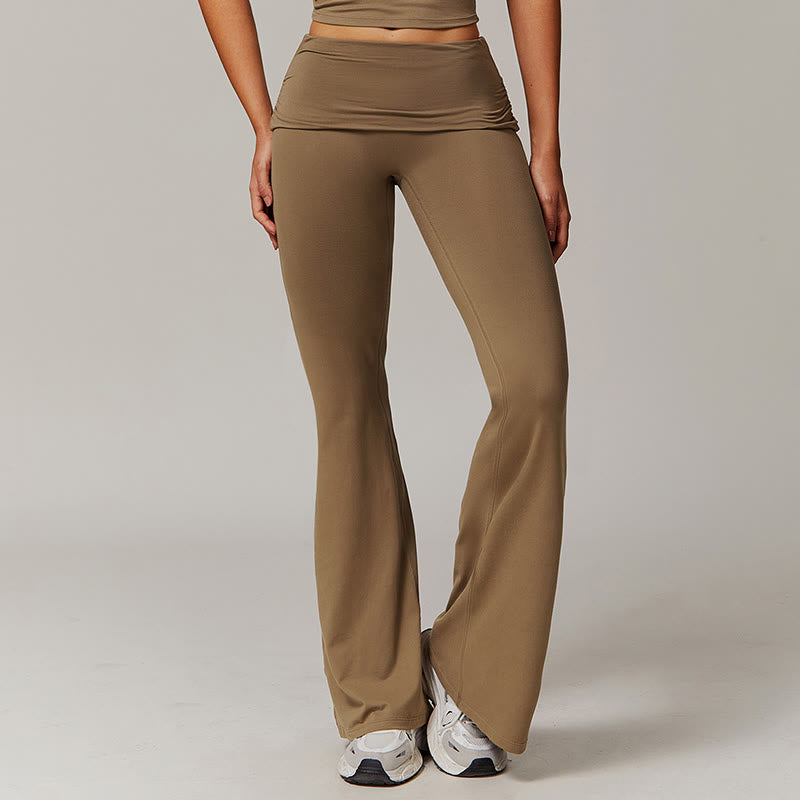 Pantaloni sportivi a vita alta Olivenorma - Marrone - XL - image 14