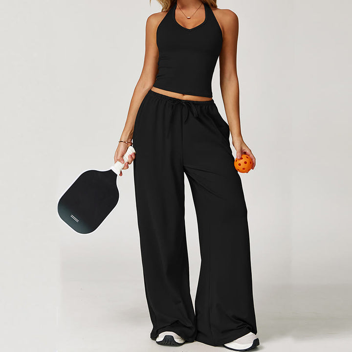 Pantaloni larghi Olivenorma con coulisse