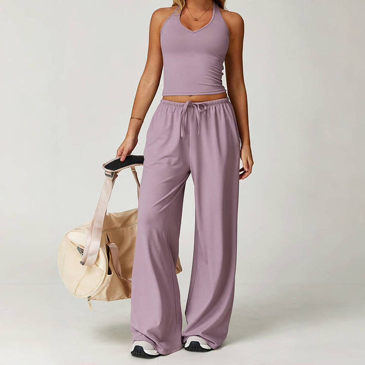 Pantaloni larghi Olivenorma con coulisse