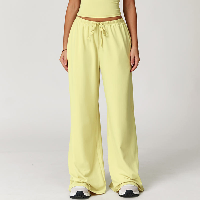 Pantaloni larghi Olivenorma con coulisse