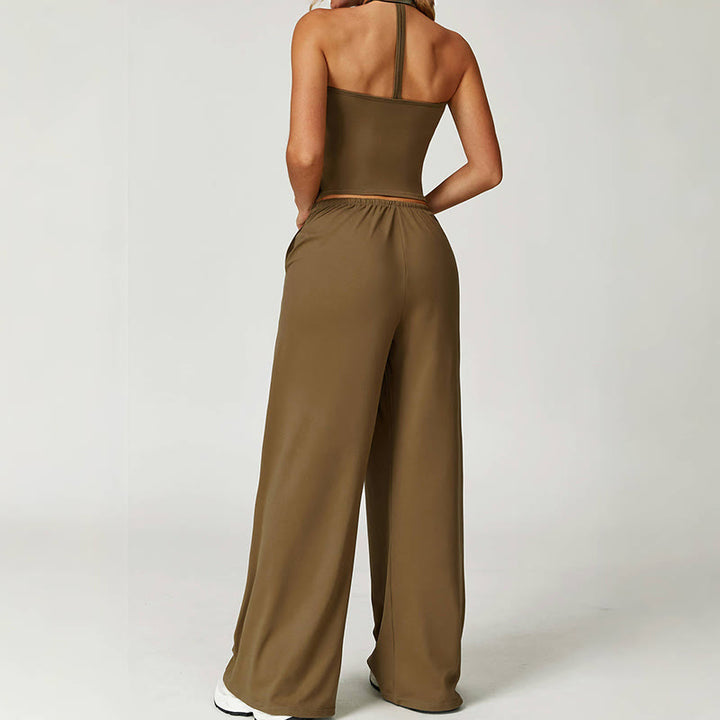Pantaloni larghi Olivenorma con coulisse