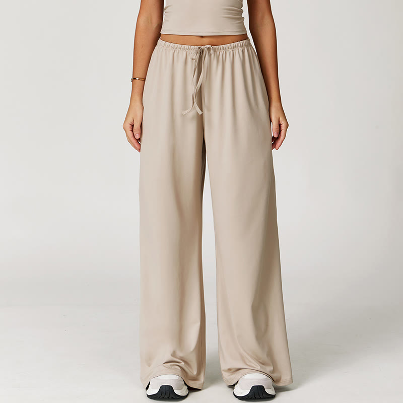 Pantaloni larghi Olivenorma con coulisse