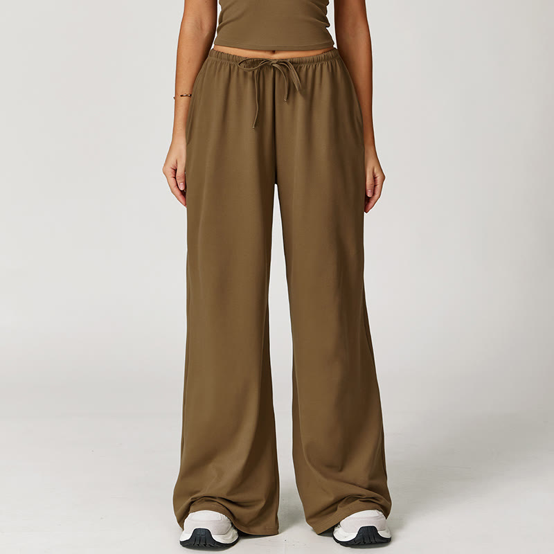 Pantaloni larghi Olivenorma con coulisse