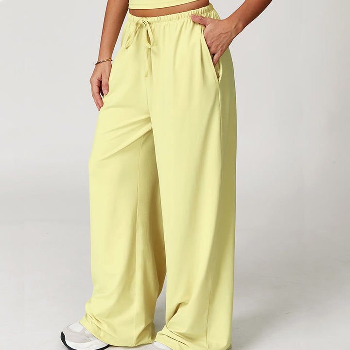 Pantaloni larghi Olivenorma con coulisse