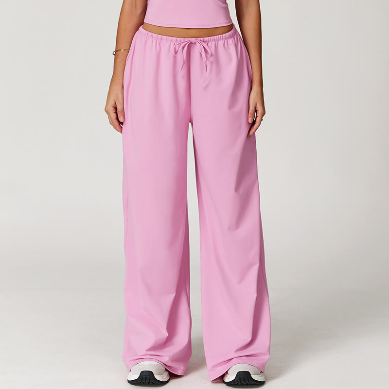 Pantaloni larghi Olivenorma con coulisse
