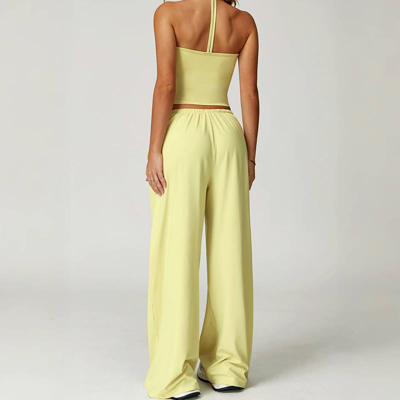 Pantaloni larghi Olivenorma con coulisse