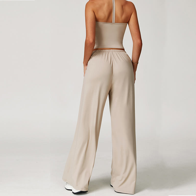 Pantaloni larghi Olivenorma con coulisse