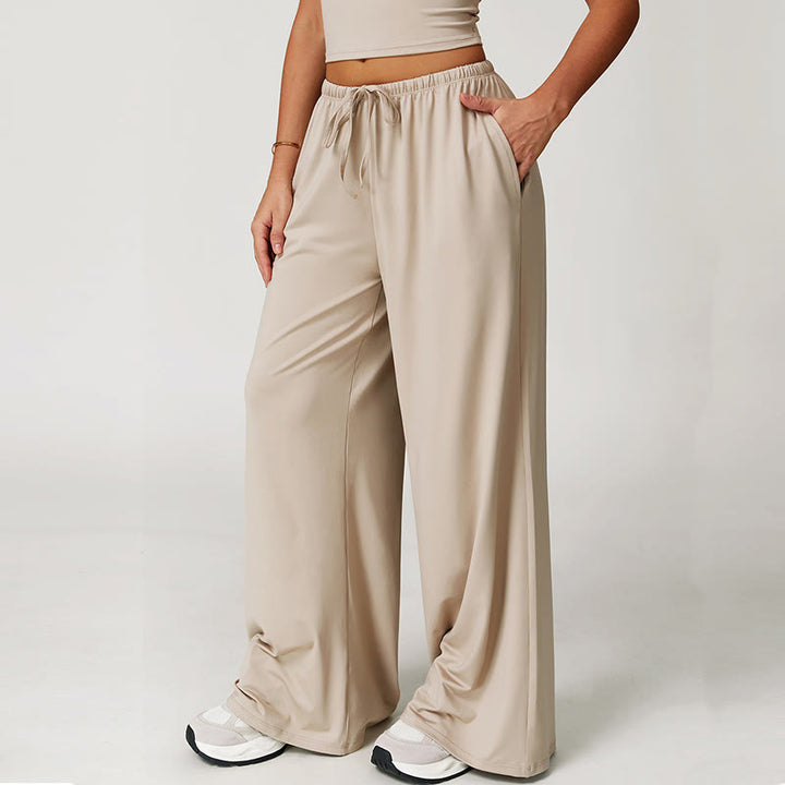 Pantaloni larghi Olivenorma con coulisse