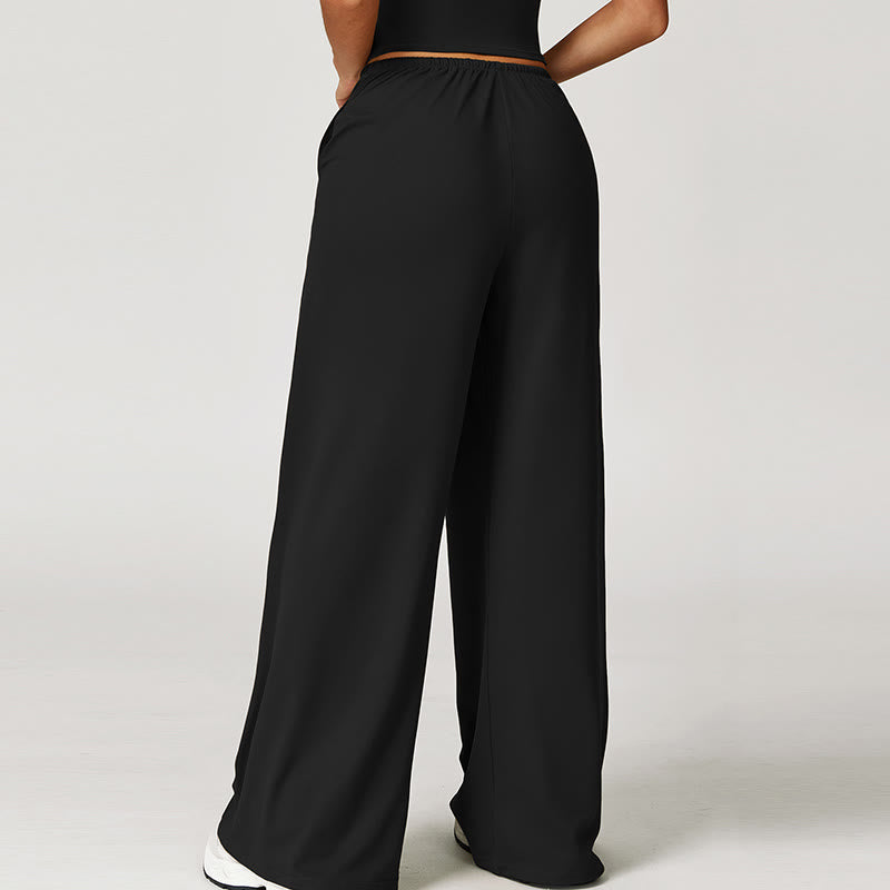 Pantaloni larghi Olivenorma con coulisse