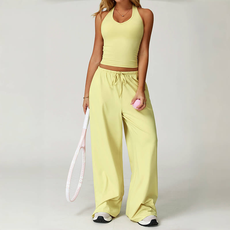 Pantaloni larghi Olivenorma con coulisse
