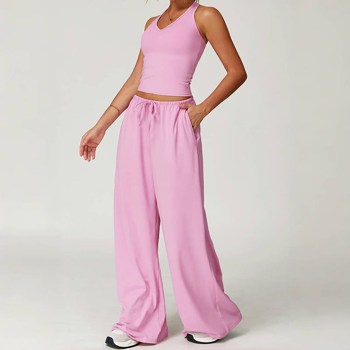 Pantaloni larghi Olivenorma con coulisse