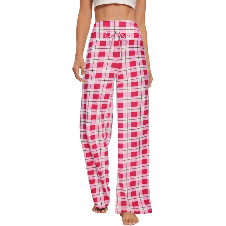 Pantaloni da pigiama da donna Olivenorma , morbidi e comodi - Plaid rosa e bianco - XXL - image 16