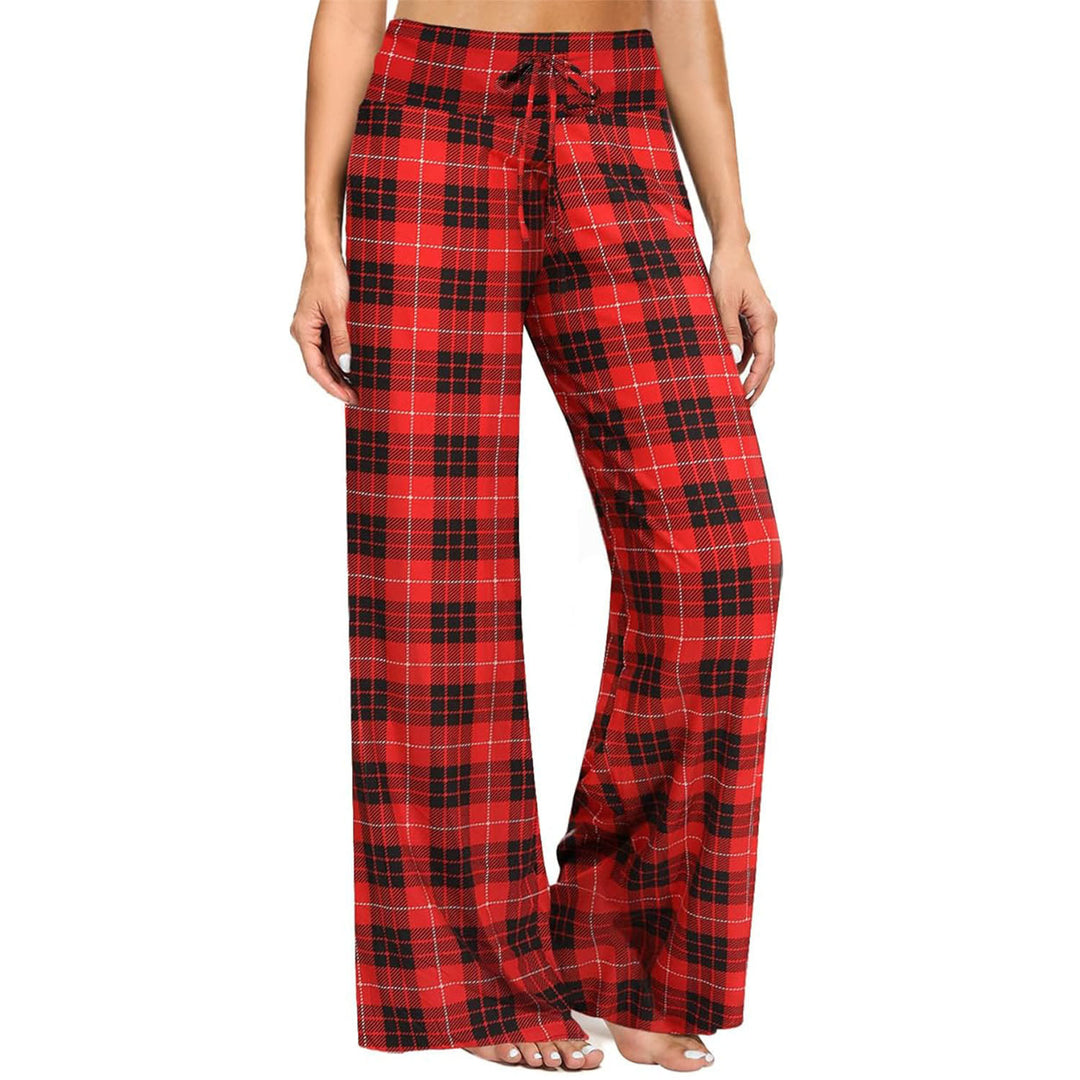 Pantaloni da pigiama da donna Olivenorma , morbidi e comodi - Plaid rosso e nero - XXL - image 14
