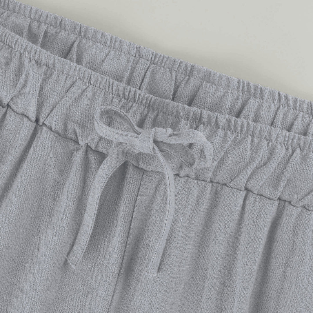 Pantaloni a gamba larga in cotone e lino da donna Olivenorma - image 11