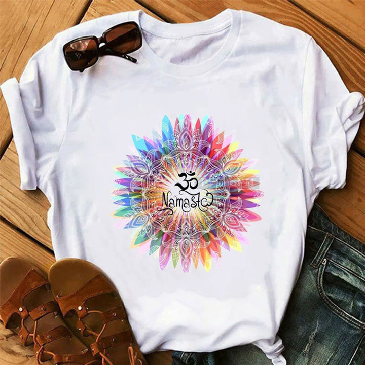 Maglietta Olivenorma Lotus Yoga Meditazione Albero della Vita - Om e Namaste - 2XL - image 0