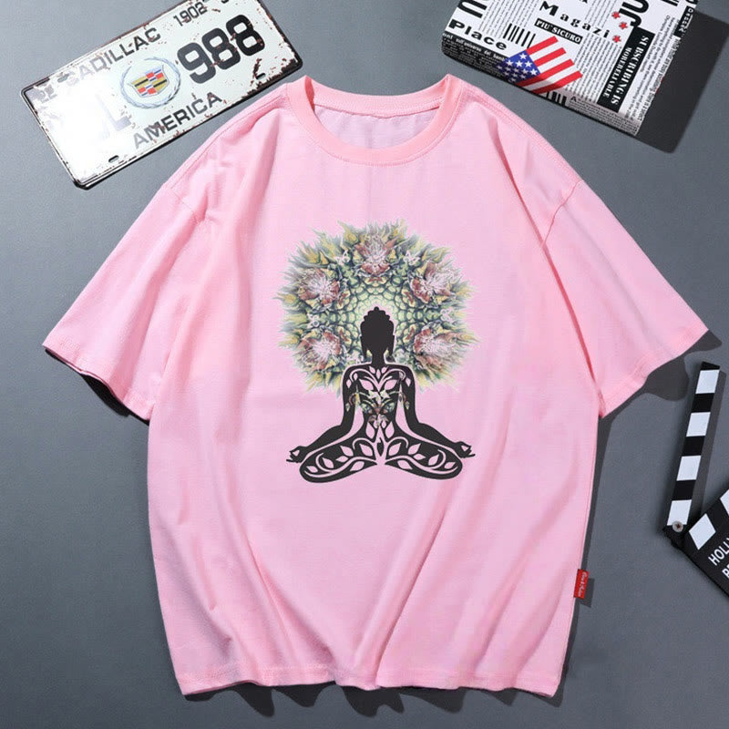 Maglietta traspirante e comoda da yoga Olivenorma rosa