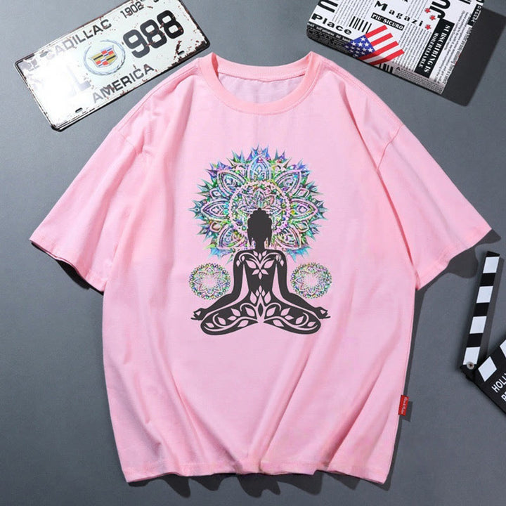 Maglietta traspirante e comoda da yoga Olivenorma rosa