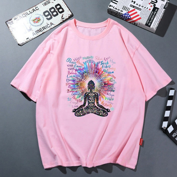Maglietta traspirante e comoda da yoga Olivenorma rosa