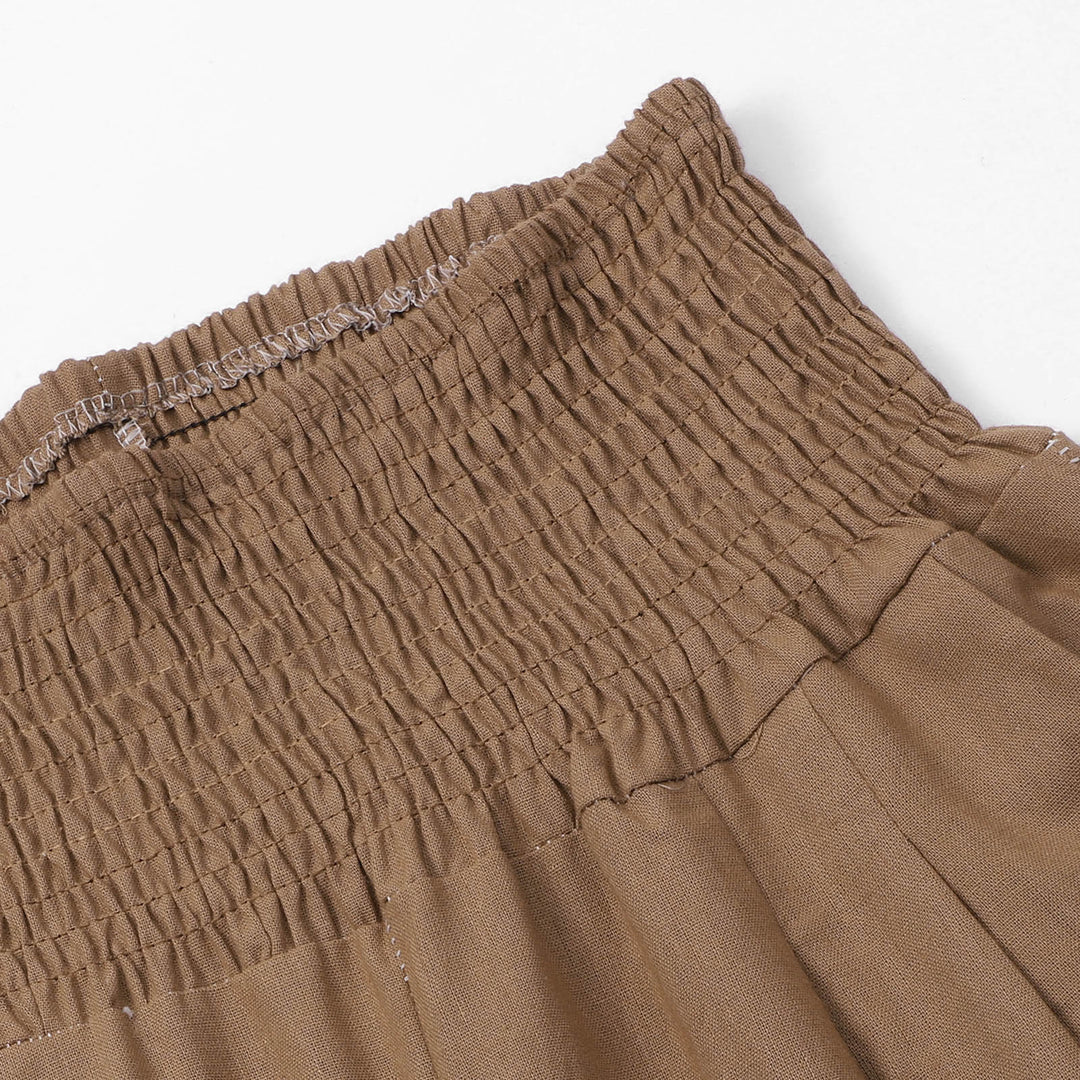 Olivenorma - Pantaloni da salotto da donna a vita alta, larghi e tinta unita, con tasche - image 29